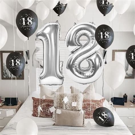 Decoration De Fete Limics Ans Anniversaire F Te Noir Blanc