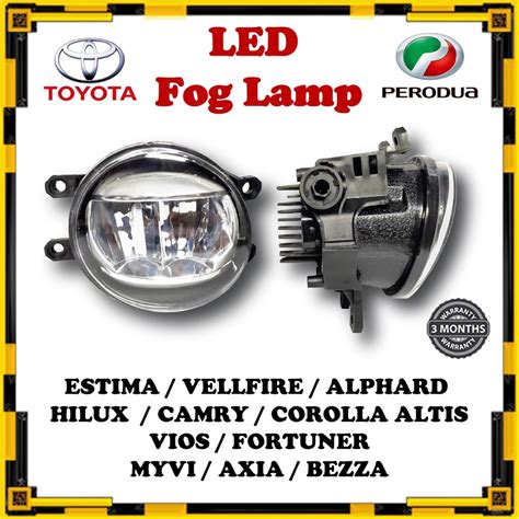 Sport Light Fog Lamp Mentol Perodua Myvi Axia Bezza Toyota Camry