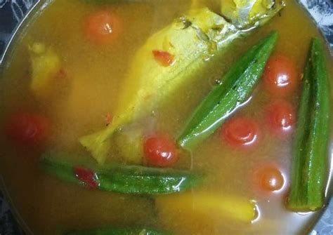 Ikan Pari Masak Asam Rebus Asam Rebus Ikan Bersama Bendi Resepi