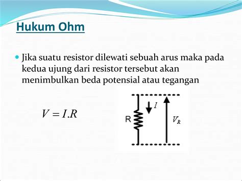 Hukum Rangkaian Kelistrikan Rangkaian Listrik Ppt