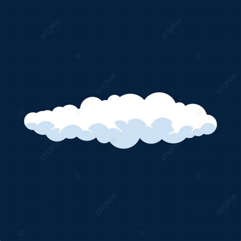 Elongated Thin Flat Cartoon Cloud Cloud Clipart Cartoon Clipart