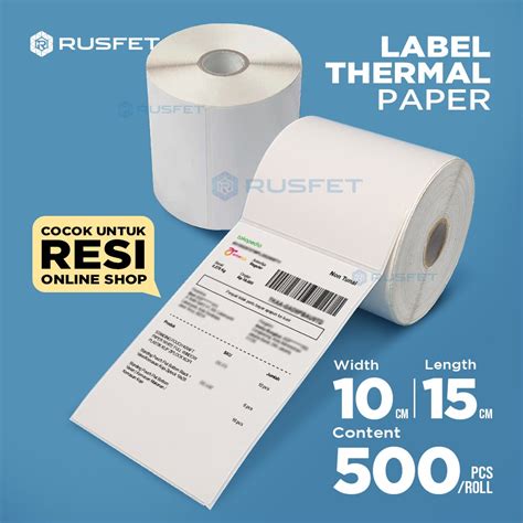 Jual Kertas Thermal Label Thermal Resi Barcode Stiker Barcode Struk