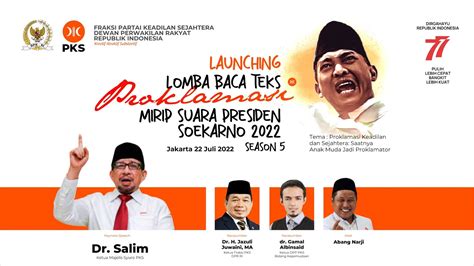 SAKSIKAN Launching Lomba Baca Teks Proklamasi Mirip Suara Soekarno