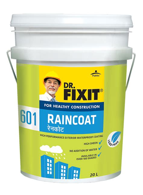 Pidilite Dr Fixit Raincoat Waterproof Coating Packaging Type Bucket