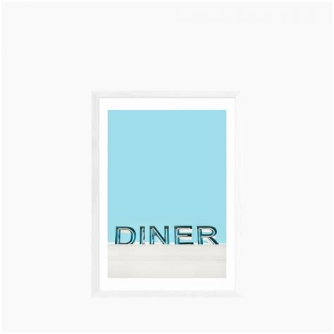 Classic American Diner Graphic Print Colour White Size A3