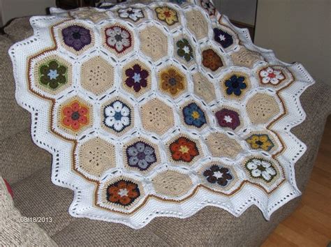 African Flower African Flowers African Crochet Afghan