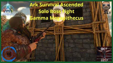 Ark Survival Ascended Ps Solo Boss Fight Gamma Megapithecus Youtube