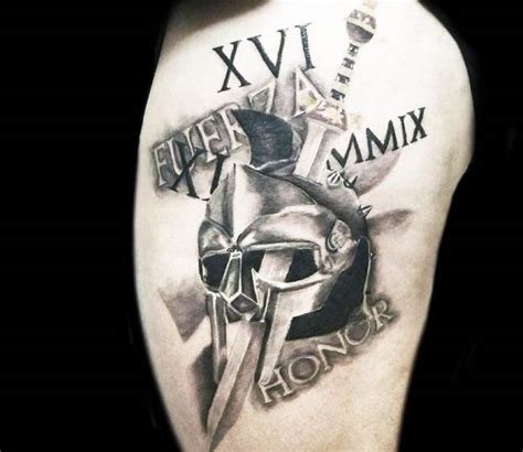 Gladiator Helmet Tattoos