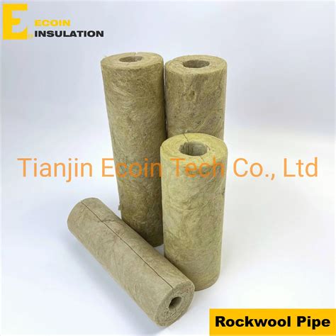 Fsk Rockwool Duct Insulation Heat Resistant Rock Wool Pipe Rock Wool Pipe For Steel Pipe