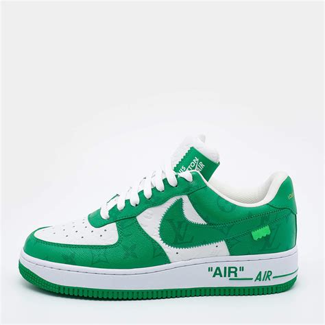 Louis Vuitton X Nike By Virgil Abloh Green White Monogram Embossed