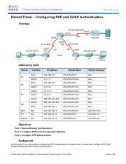 Lab Packet Tracer Instructions And Answer Sheet Docx Packet Tracer