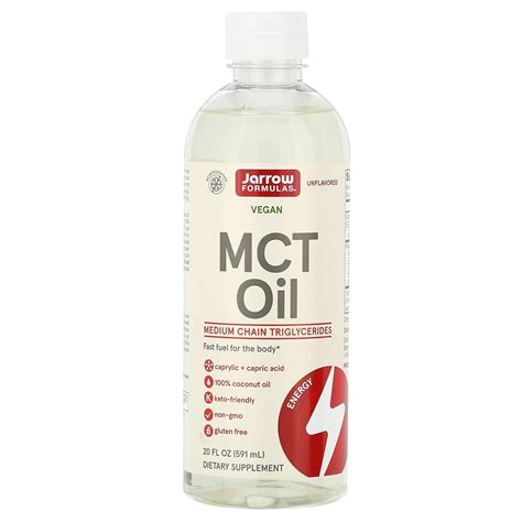 Jarrow Formulas Mct Oil Unflavored 20 Fl Oz 591 Ml