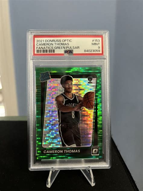 2021 DONRUSS OPTIC CAMERON THOMAS FANATICS GREEN PULSAR PSA 9 EBay