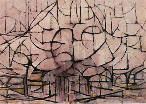 Piet Mondrian Árboles en flor 1912 7565 cm Descripción de la obra