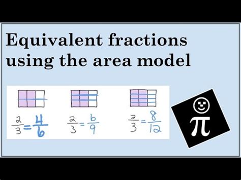 Equivalent Fractions With Area Model Youtube