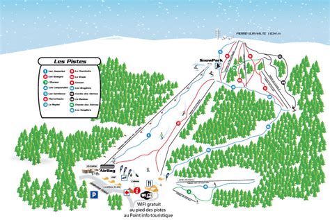 Plan Des Pistes De La Station De Ski De Chalmazel