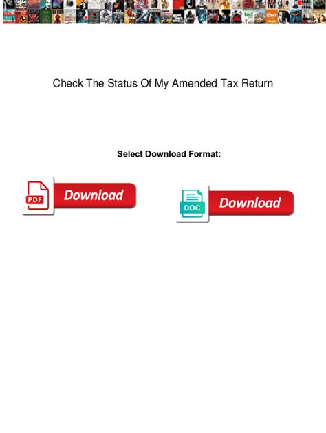 Fillable Online Check The Status Of My Amended Tax Return Check The