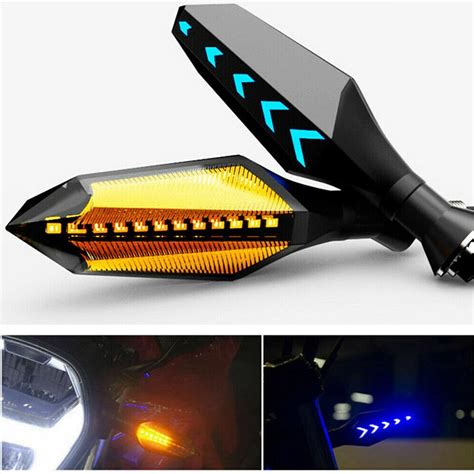 Intermitentes LED Para Motocicleta Luces Indicadoras De Flujo