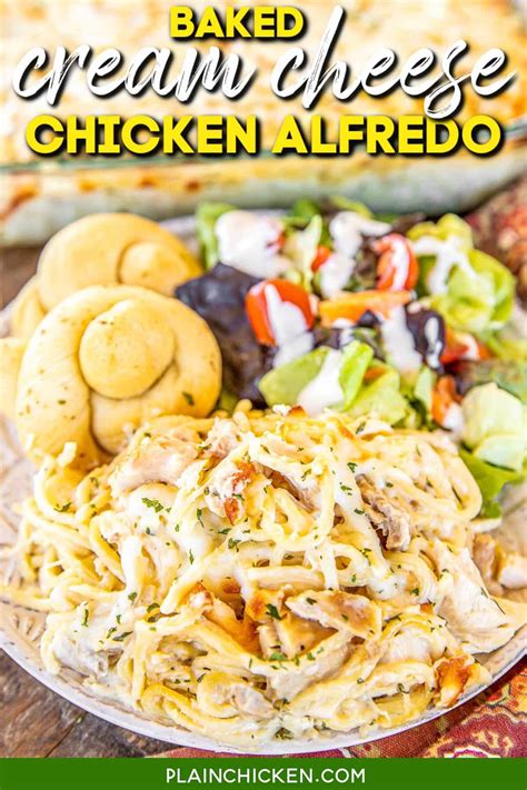 Baked Cream Cheese Chicken Alfredo Plain Chicken