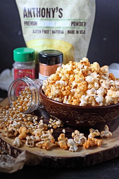 Spicy Cheddar Cheese Popcorn - Mind Over Batter