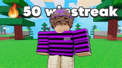 Getting A 50 Winstreak Roblox Bedwars Youtube