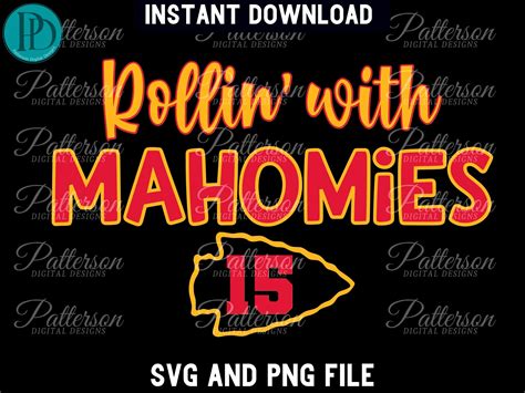 Kansas City Patrick Mahomes Print Svg Rollin With Mahomies Etsy