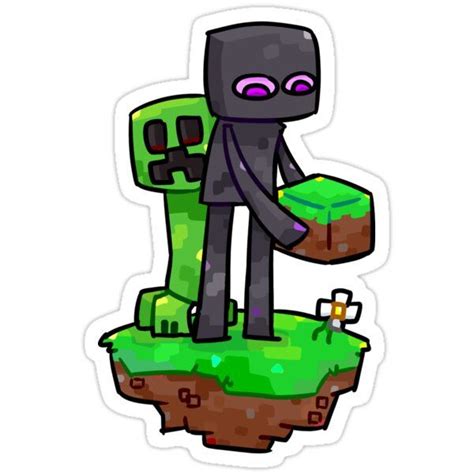 Minecraft Creeper And Enderman Sticker By Jamir Jones Imagenes De