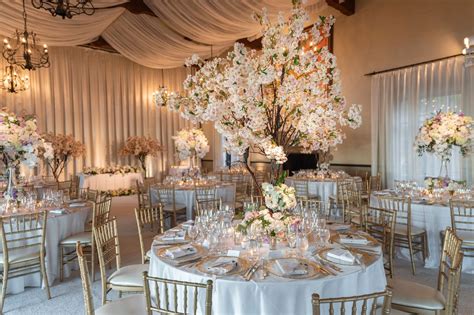 Ocean View Ceremony Elegant Reception With Cherry Blossom Theme