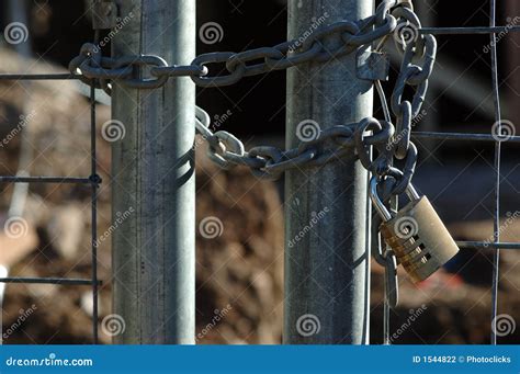 Locked gate stock photo. Image of entrance, security, safety - 1544822