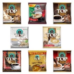 Jual TOP COFFEE CAPPUCCINO 25gr CRUNCHY CHOCO MALT AVOCADO KOPI INSTANT