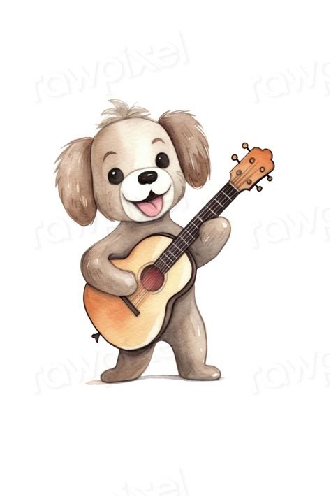 Dog sing a song cartoon | Free Photo Illustration - rawpixel