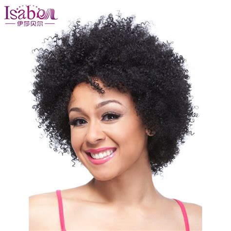 7a Virgin Mongolian Short Human Hair Afro Wigs Lace Front Wig Afro