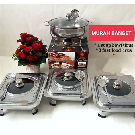 Jual Prasmanan Set Tutup Kombinasi Fast Food Soup Bowl Shopee