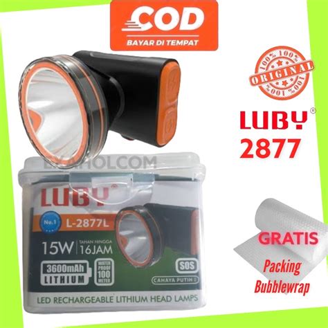 Jual Luby Headlamp Senter Kepala W Watt L Tahan Jam Jarak