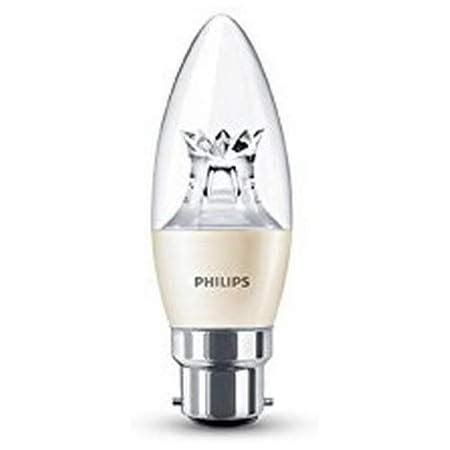 Philips LED Premium Classic Clear Glass Candle Filament Light Bulb B22