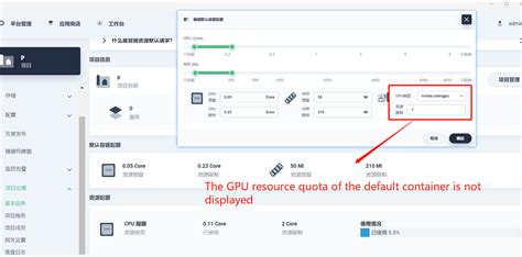 The Gpu Resource Quota Of The Default Container Is Not Displayed