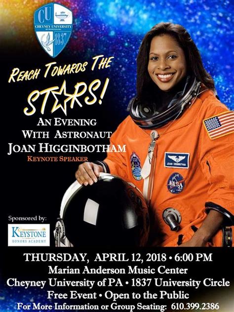 The Keystone Honors Academy Hosts An Evening With Astronaut Joan Higginbotham Cheyney