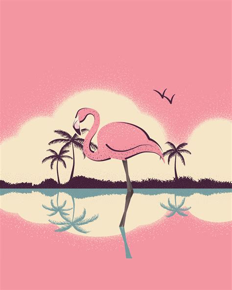 Flamingo in the sunset by Kseniya on Dribbble