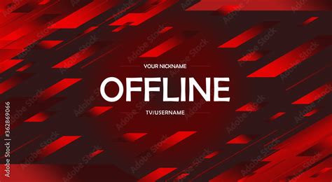 Currently Offline Twitch Banner Background For Stream Offline Red