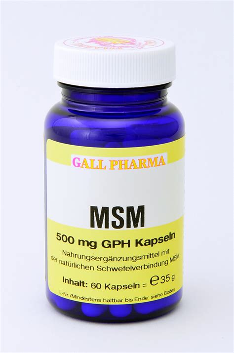 MSM 500 Mg GPH Kapseln Kaufen HECHT Pharma GmbH