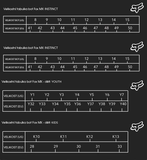 Fox Motorbike Boots Sizing Chart Reviewmotors Co