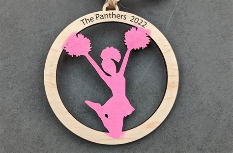 Cheer Svg Gift For Cheerleading Coach Ornament Or Car Charm Etsy