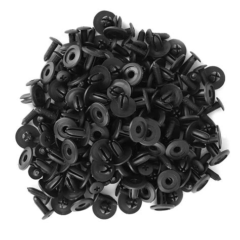 100pcs Car Plastic Rivets 6mm Hole Dia Fastener Fender Bumper Push Pin Clip Ebay