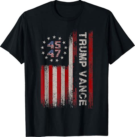 Trump Vance 2024 Us Flag Vintage Election President 2024 T Shirt