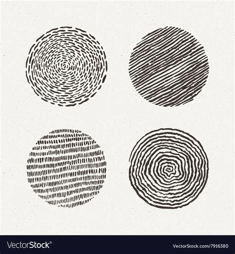 Circles Set Texture Royalty Free Vector Image Vectorstock