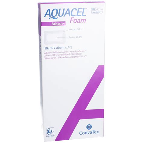 AQUACEL FOAM Adhésif Pansement hydrocellulaire adhésif siliconé 10 x