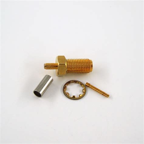 Antenna Sma Female Jack Bulkhead Crimp Connector For Rg Rg Cable