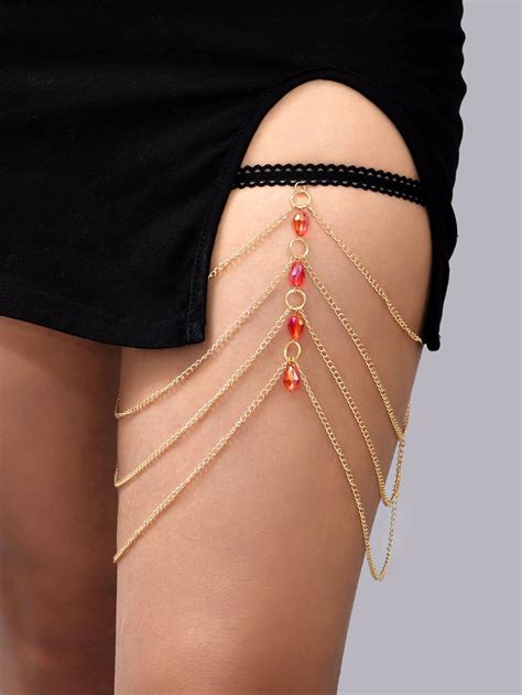 Bead Decor Thigh Chain Thigh Chain Jewelry Thigh Jewelry Thigh Chain