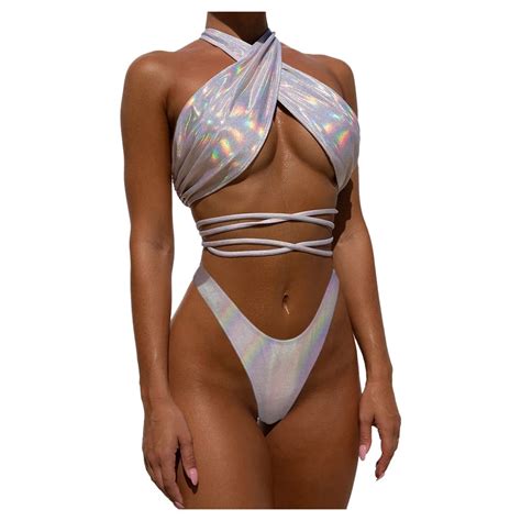 Ramiter Thong Bikini Swimsuit Girl S Tie Dye Bikini Bathing Suits Two