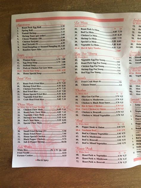 Menu At Long Spring Restaurant Keyser